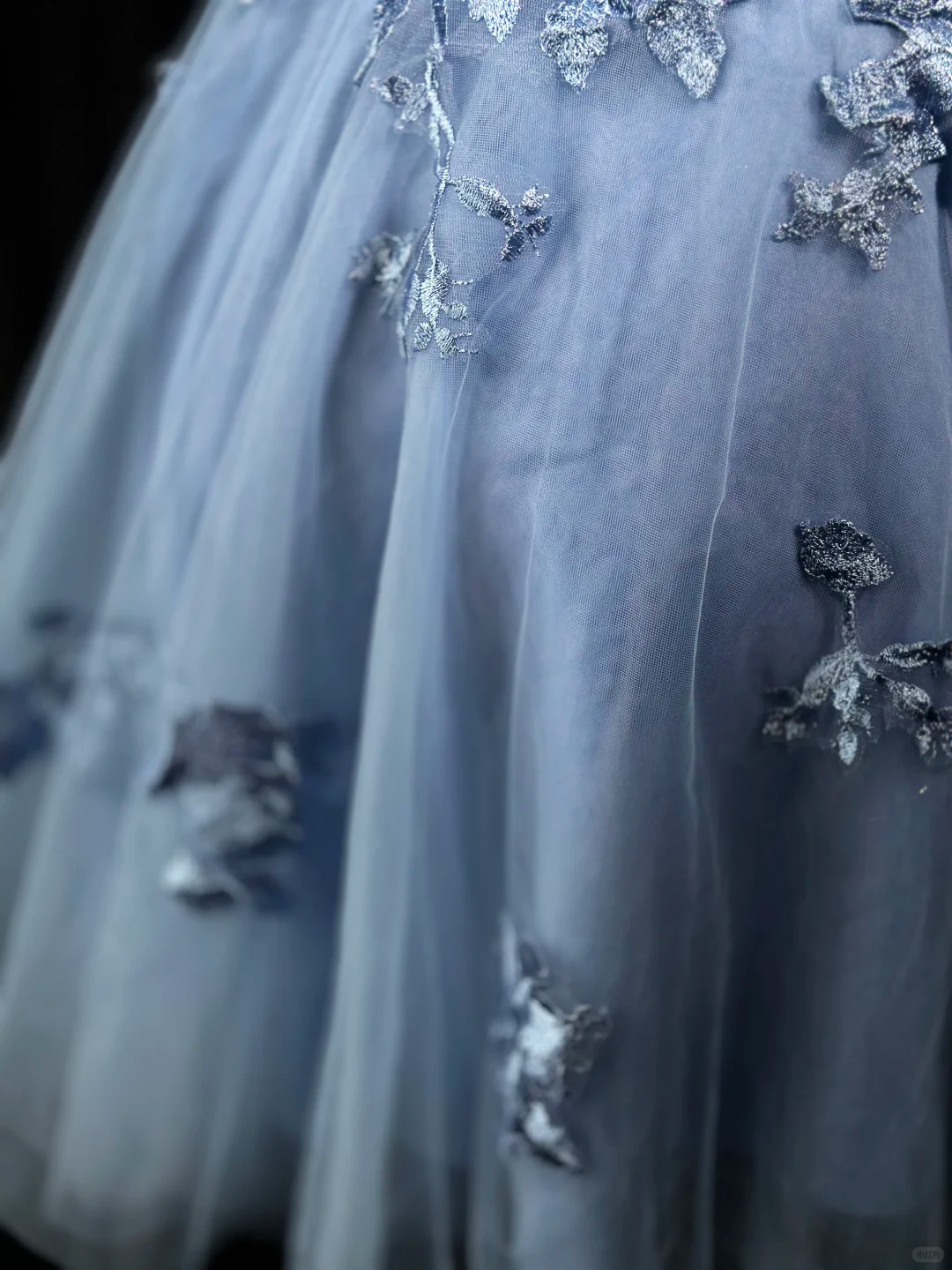 Elegant Spaghetti Straps Tulle Applique A Line Mini Birthday Dress,Blue Short 8th Grade Homecoming Dress D3242