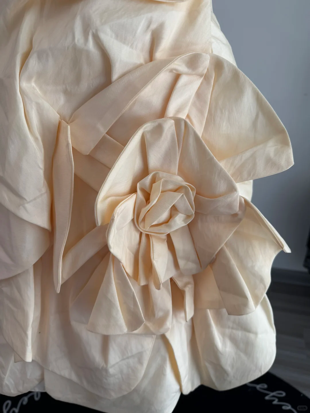 Cute Spaghetti Strap Satin Pleated Floral Short Homecoming Dress Birthday Dress D4609