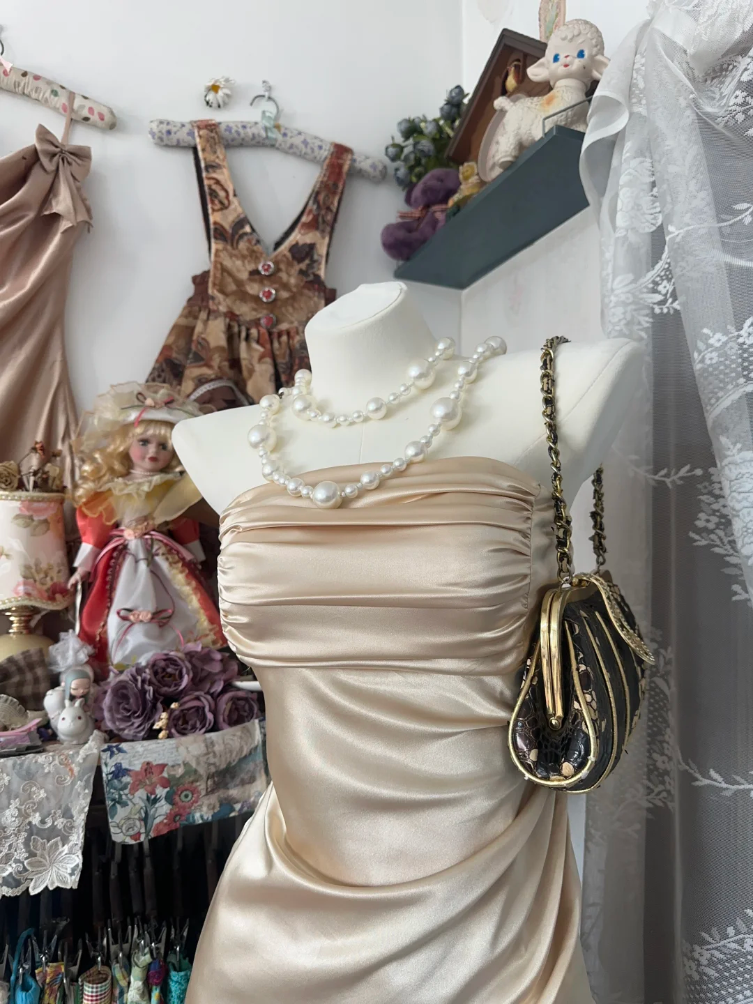 Champagne Strapless Multi-Layered Party Birthday Dress Formal Homecoming Dress S505