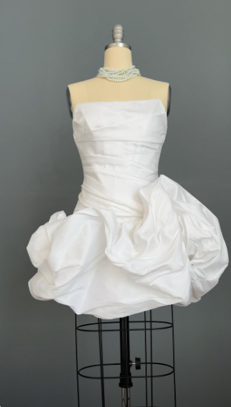 Fashion Strapless Satin Pleated A Line Short 6th Grade Homecoming Dress,White Short 18th Birthday Dress D4022
