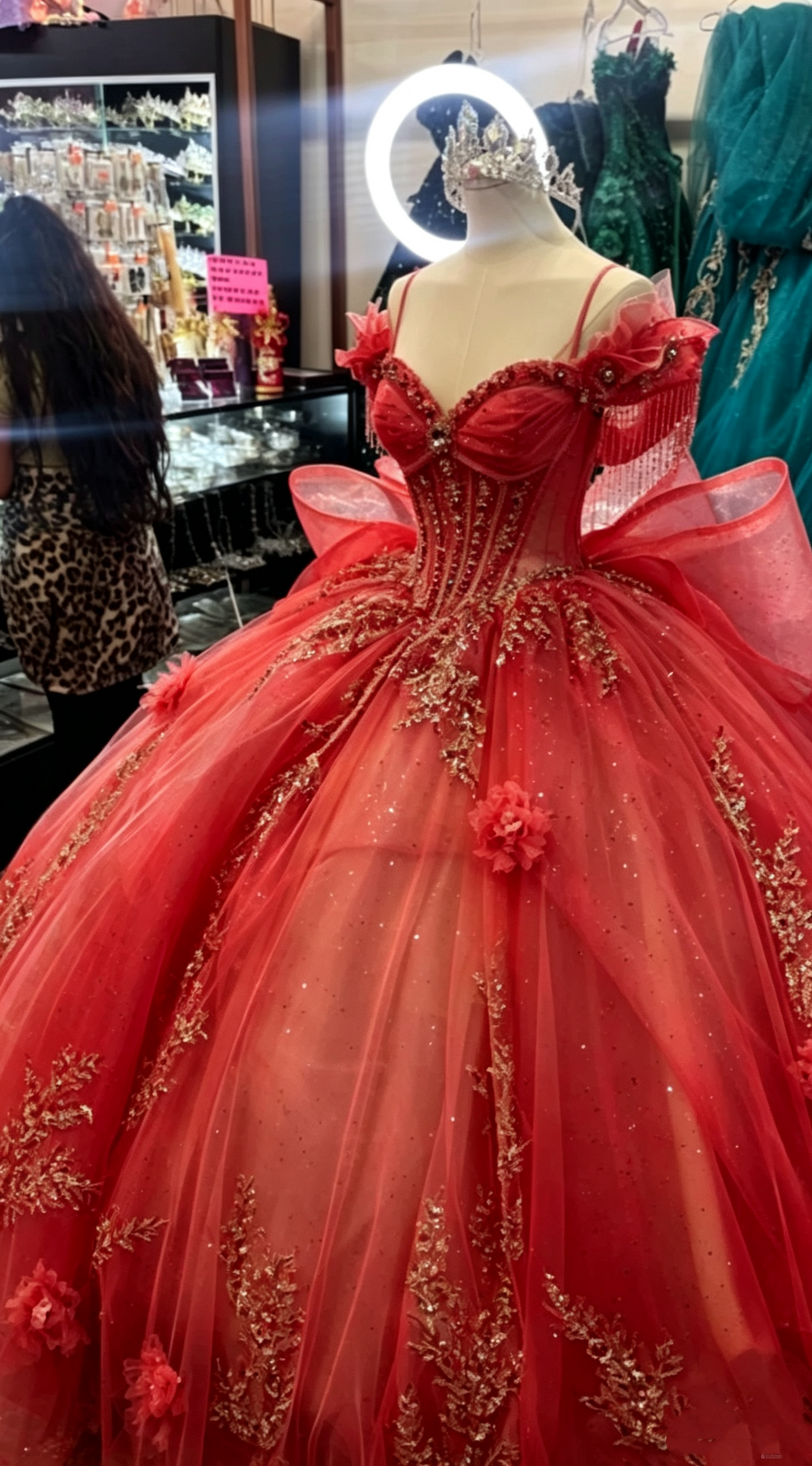 Beautiful Spaghetti Straps Pink Tulle Sequin Beaded Appliques Princess Quinceanera Dress Sweet 16 Dress D1630